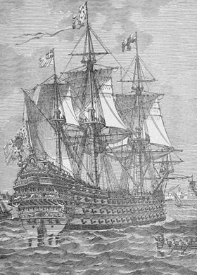 French Warship Louis XIV