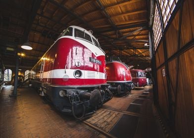 Red Train Cars