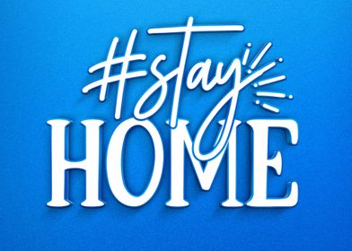 Stay home poster