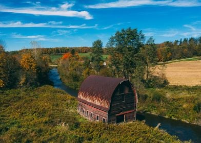  Barn near river 