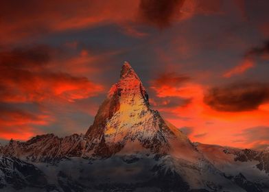 landscape sunset mountain
