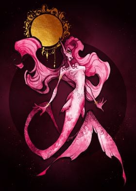 Vivacious Pink Mermaid