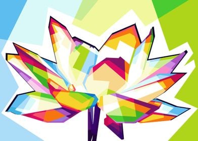 Lotus Flower In Pop Art