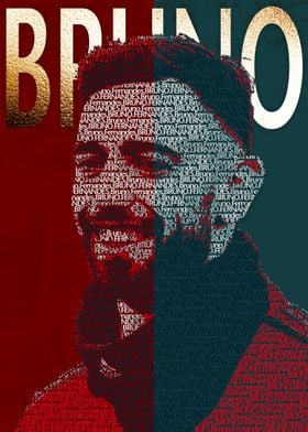 Bruno Fernandes Text Art 1