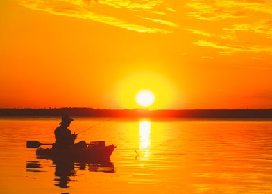 The sunset fisherman