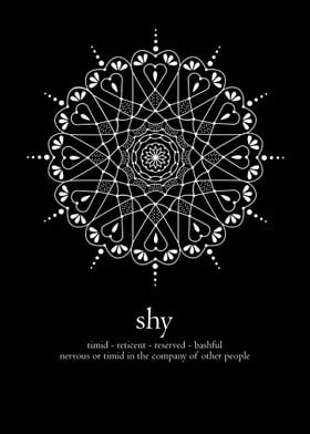 Mandala word shy