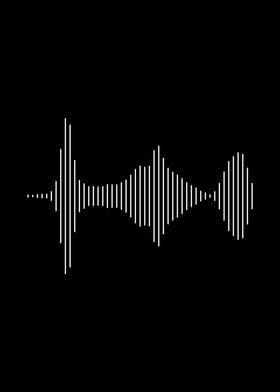 Audio wave Black White