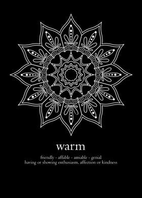 Mandala word warm