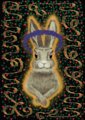 holy hare with gold       