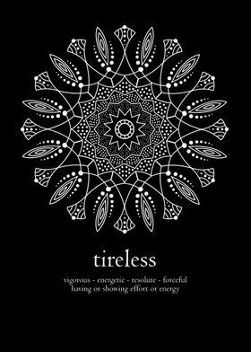 Mandala word tireless