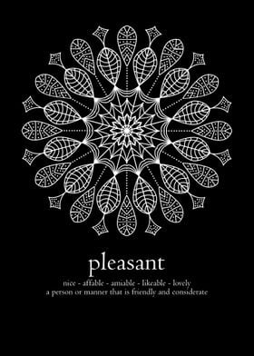 Mandala word pleasant