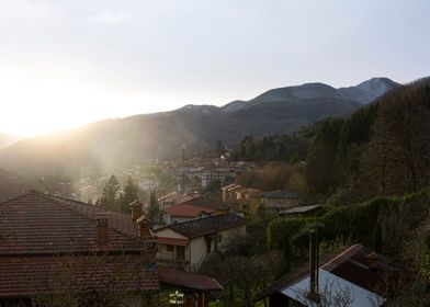 sunset at tuscany