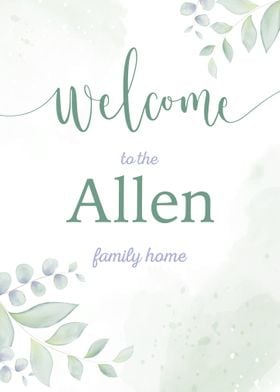 Welcome Allen Family