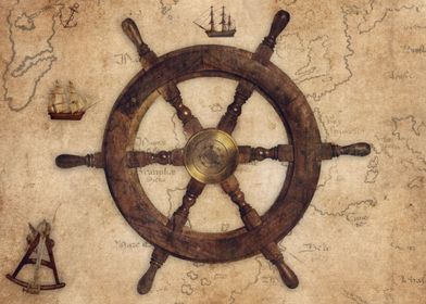 Antique Ships Wheel