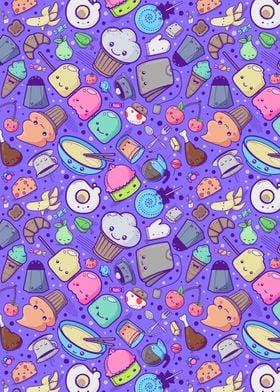 Kawaii Food Pattern