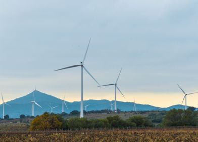 Wind turbines Mountain