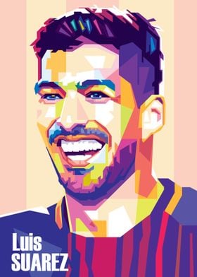 Luis Suarez in popart