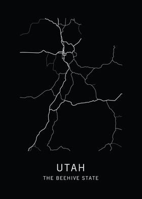 Utah State Road Map