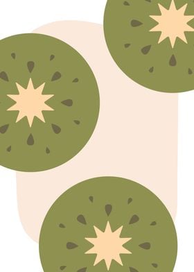 Slices Of Kiwi Fruits