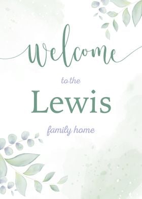 Welcome Lewis Family