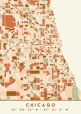 CHICAGO ILLINOIS CITY MAP