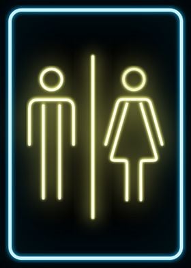 Unisex Restroom Neon Sign