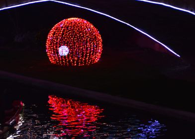 Christmas lights Red ball