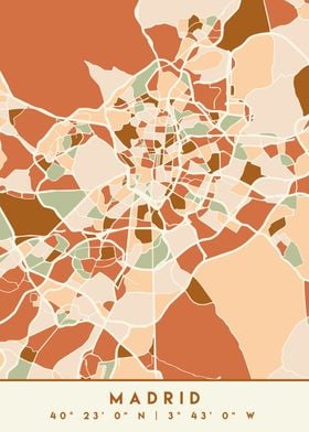 MADRID SPAIN CITY MAP