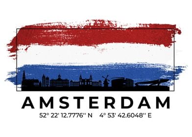 Amsterdam Brush Skyline