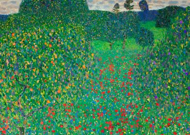 Poppy Field Gustav Klimt