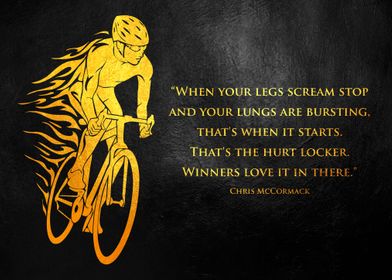 CYCLING INSPIRATIONAL MOTIVATIONAL POSTER PRINT PICTURE IT NEVER GETS EASIER 