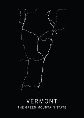 Vermont State Road Map