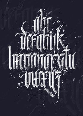 Gothic Calligraphy Poster