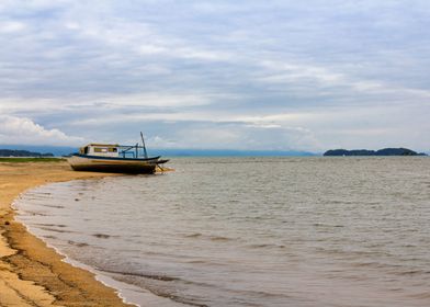 Abandoned wooden boat