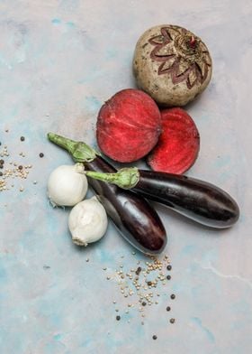 Beetroot Eggplants Mix