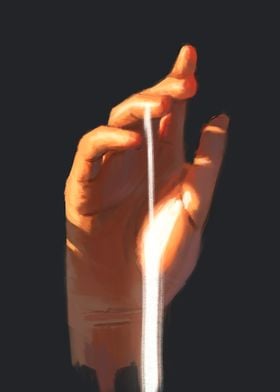 Pretty Hand with Light