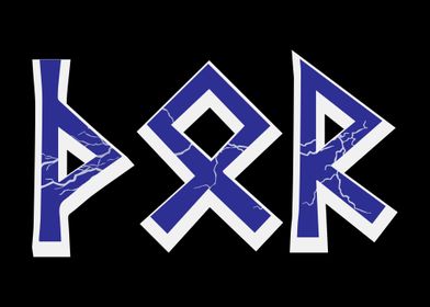 Thunder God Runes  Nordic