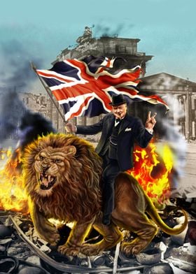 Winston Churchill on Lion