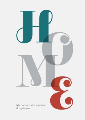 Home Typography Poster