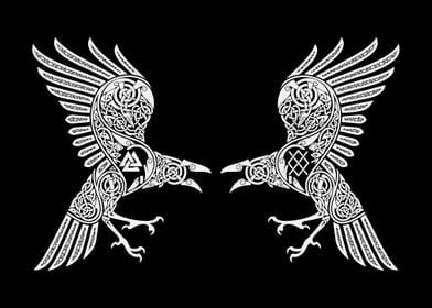 Odin Raven Runes  Nordic