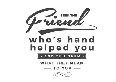 Seek the friend 