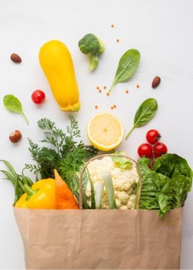 Bag full of Vegetables