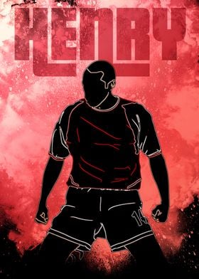 : Thierry Henry Poster by Silk Printing # Size about (52cm x  35cm, 21inch x 14inch) # Unique Gift # 1695AD: Posters & Prints