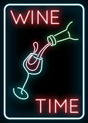 Wine Time Neon Sign