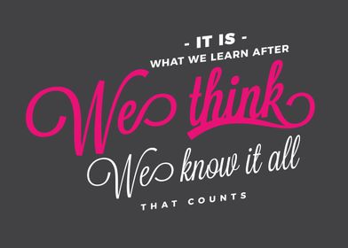 we learn after we think