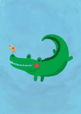 Cute Crocodile Drawing