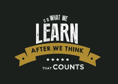 we learn after we think 