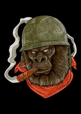 Gorilla Silverback Smoking