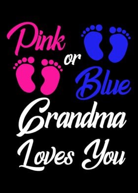 pink or blue grandma loves