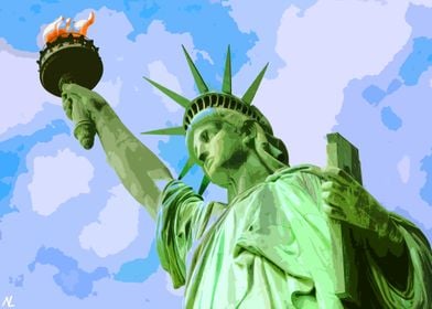 Statue of Liberty Pop Art 